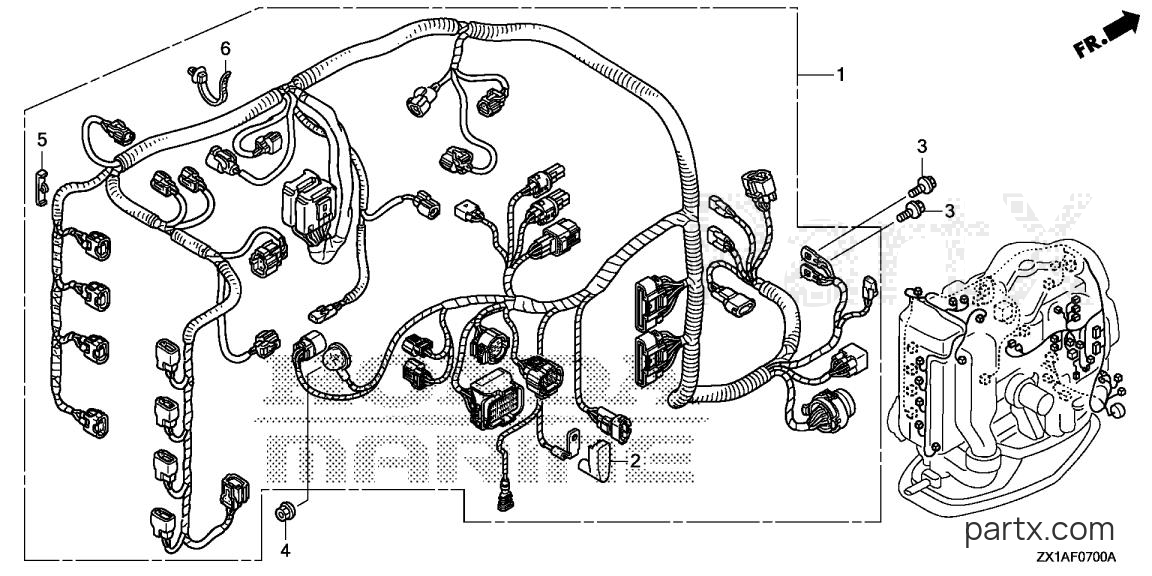 Honda BF115DK1 XA - WIRE HARNESS