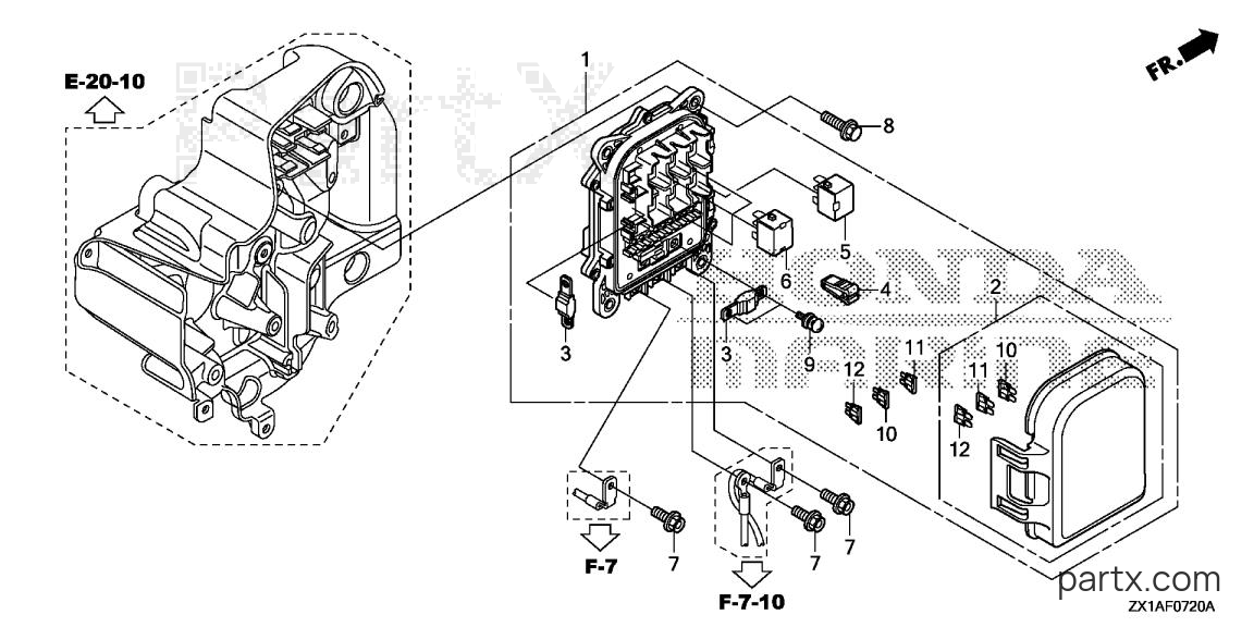 Honda BF115DK1 LA - FUSE BOX - RELAY