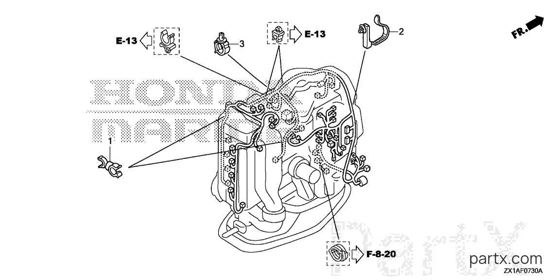 Honda BF115DK1 LA - CLAMP