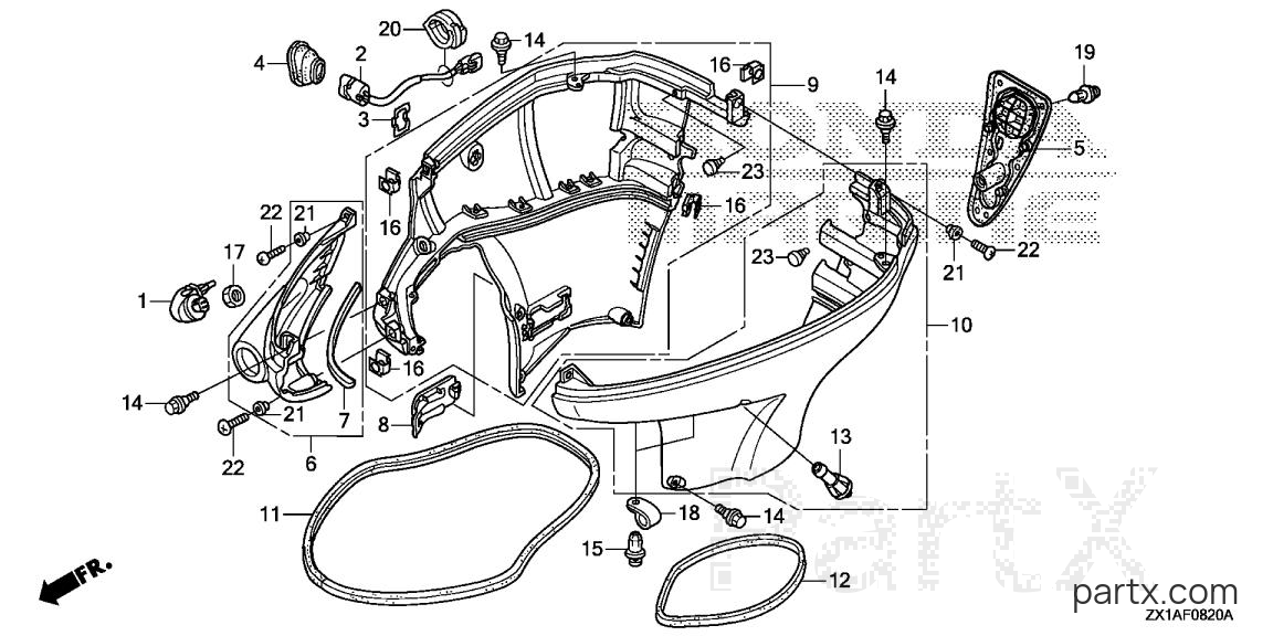 Honda BF115DK1 XA - UNDER COVER