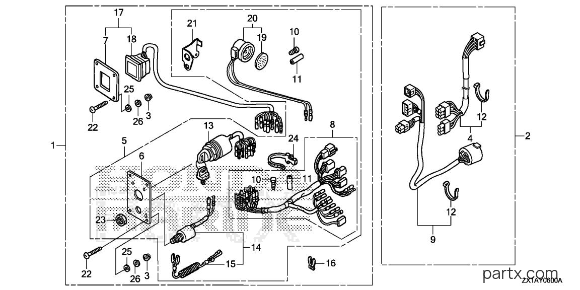 Honda BF115DK1 LA - CONTROL PANEL (1)