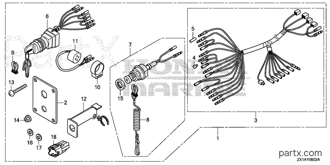 Honda BF115DK1 LA - CONTROL PANEL (3)