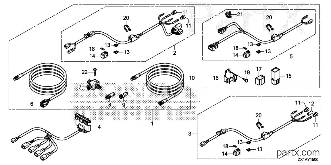 Honda BF115DK1 LA - CABLE KIT