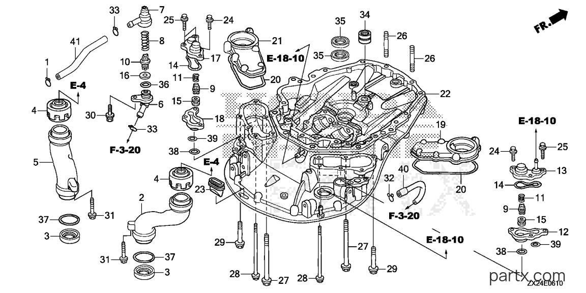 Honda BF250A XXW - MOUNT CASE