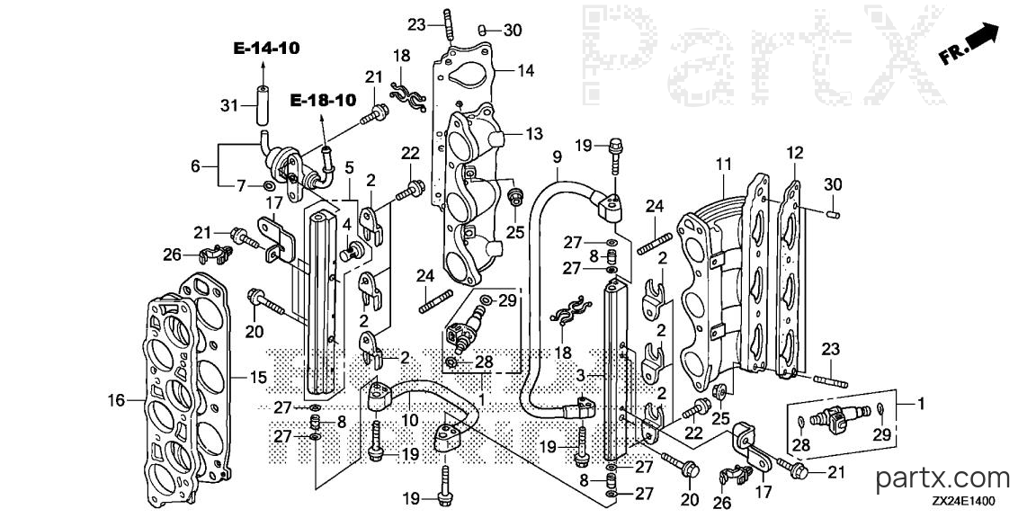 Honda BF250A XXCA - FUEL PIPE - INJECTOR