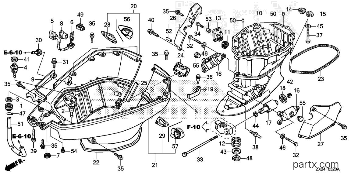 Honda BF250A LW - EXTENSION CASE