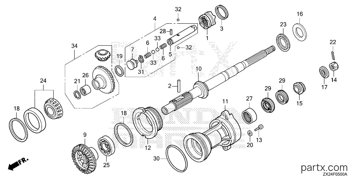 Honda BF250A XW - PROPELLER SHAFT