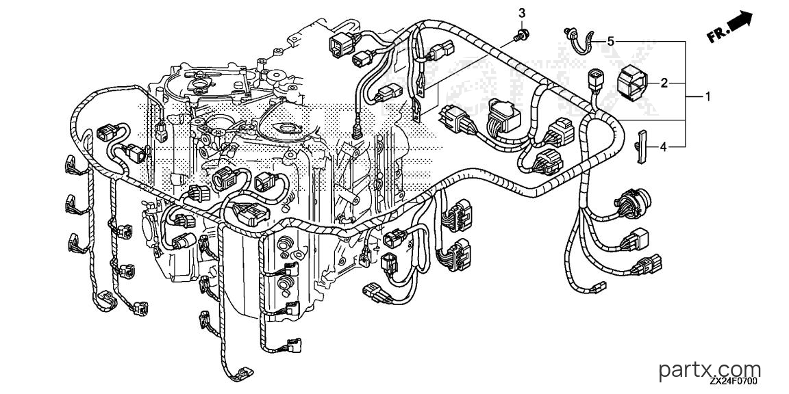 Honda BF250A XW - WIRE HARNESS