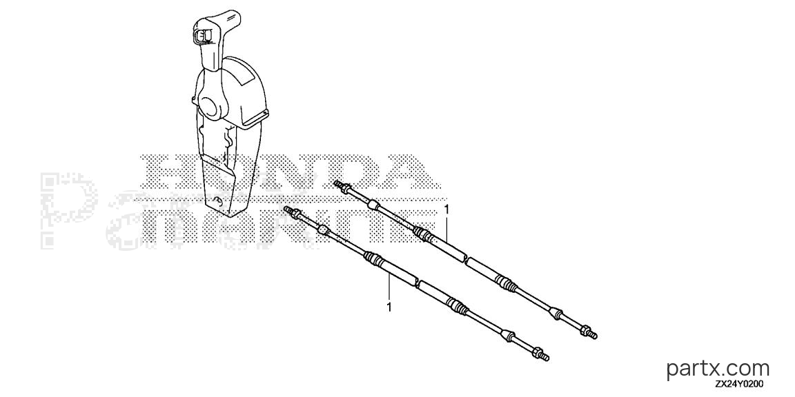 Honda BF250A LW - CABLE (SINGLE)