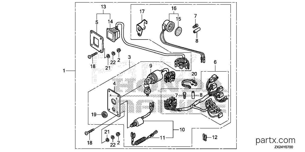 Honda BF250A XXCW - CONTROL PANEL (1)