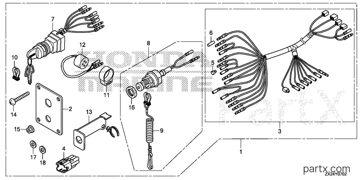 Honda BF250A XCA - CONTROL PANEL (3)