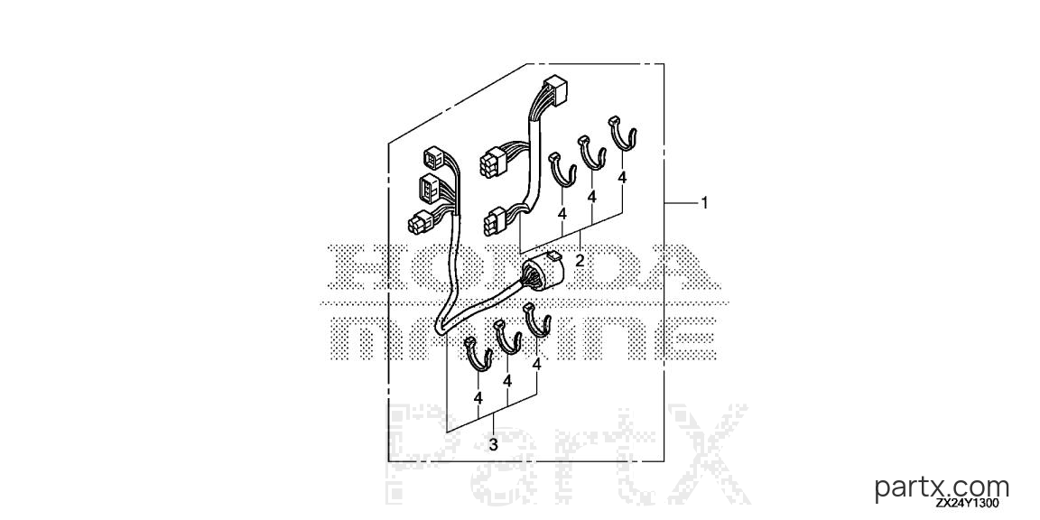 Honda BF250A XCA - PANEL INDICATOR CABLE SET