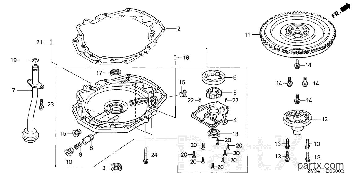 Honda BF200A4 XXA - OIL PUMP - FLYWHEEL