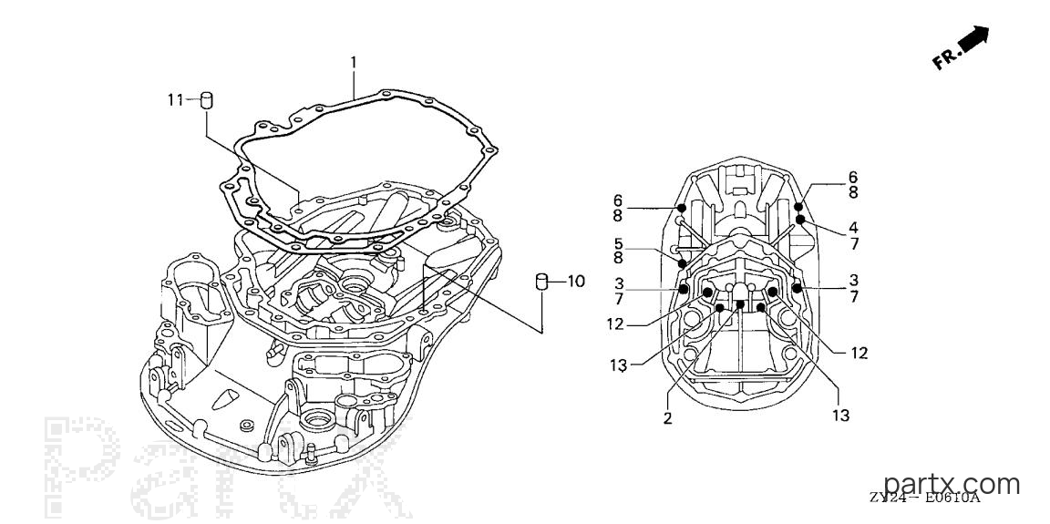 Honda BF200A2 XCA - MOUNT CASE BOLT