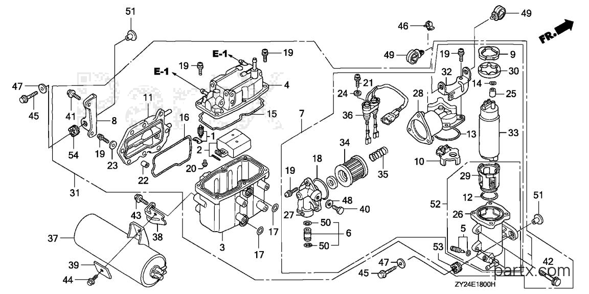 Honda BF225A4 XXA - VAPOR SEPARATOR ASSY.