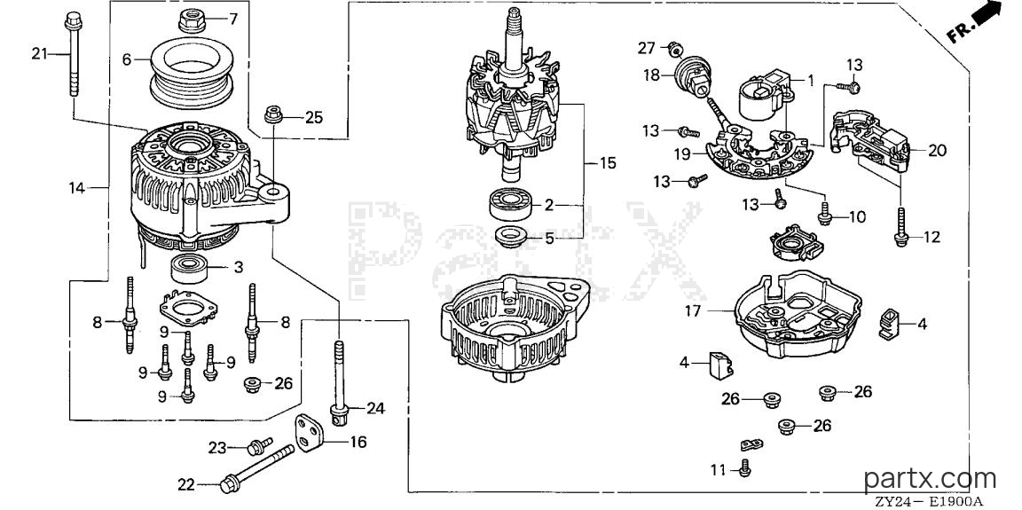 Honda BF200A3 LA - ALTERNATOR