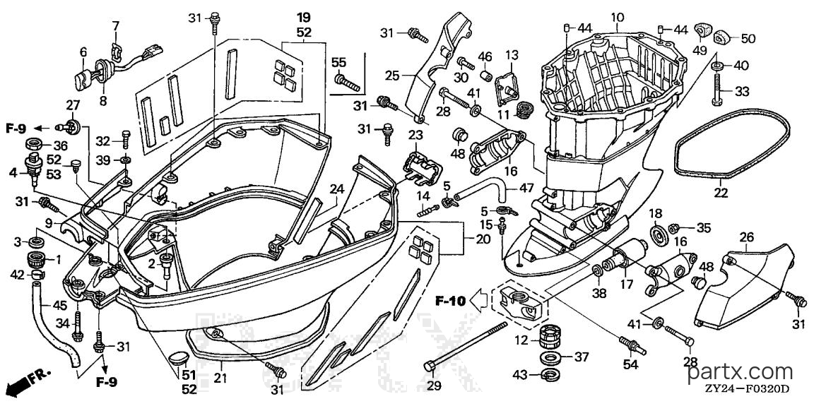 Honda BF200A3 XA - EXTENSION CASE