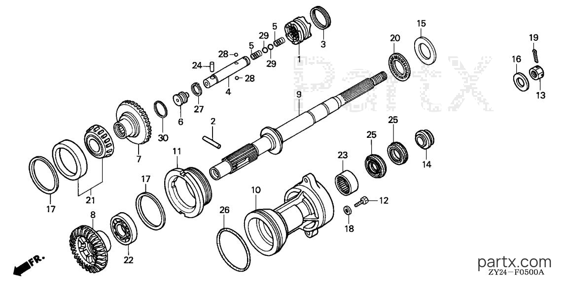 Honda BF225A5 XXA - PROPELLER SHAFT (1)