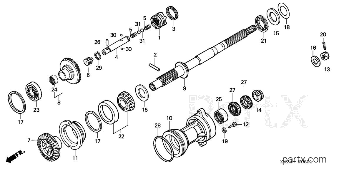 Honda BF200A3 XCA - PROPELLER SHAFT (2)