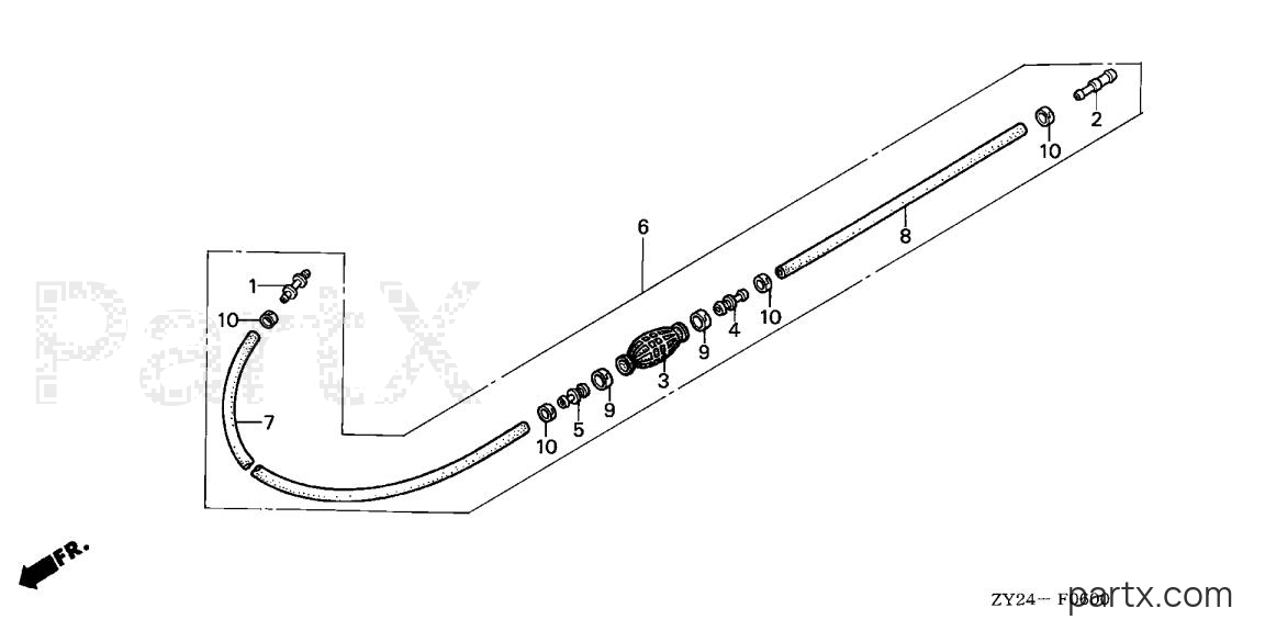 Honda BF200A5 XXA - FUEL TUBE