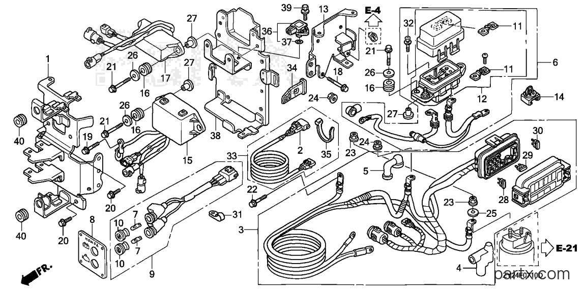 Honda BF225A3 LA - STARTER CABLE