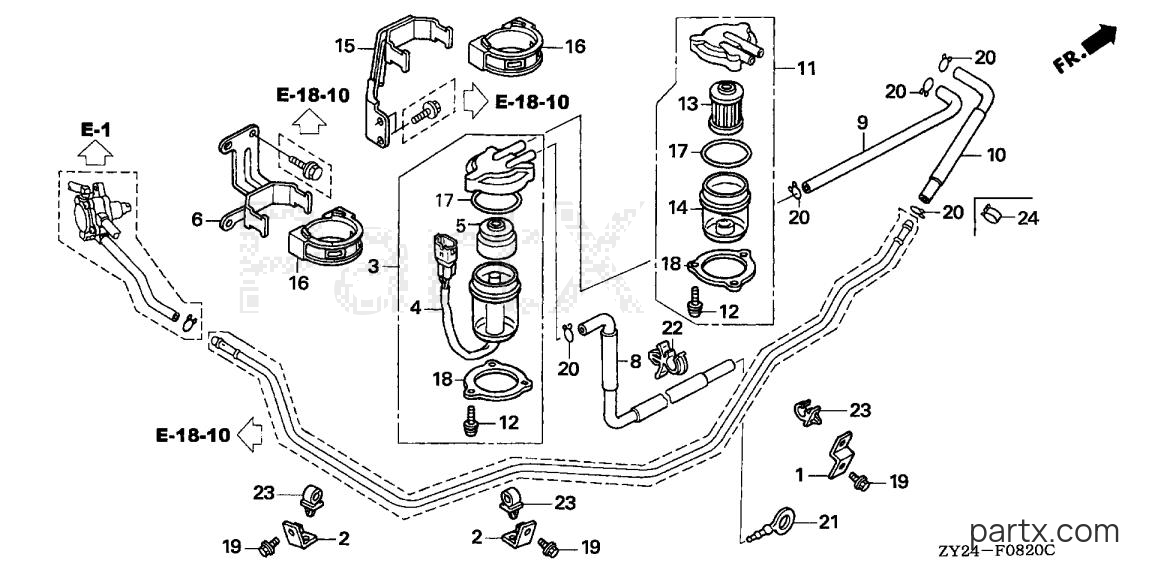 Honda BF200A3 XA - WATER SEPARATOR - FUEL STRAINER