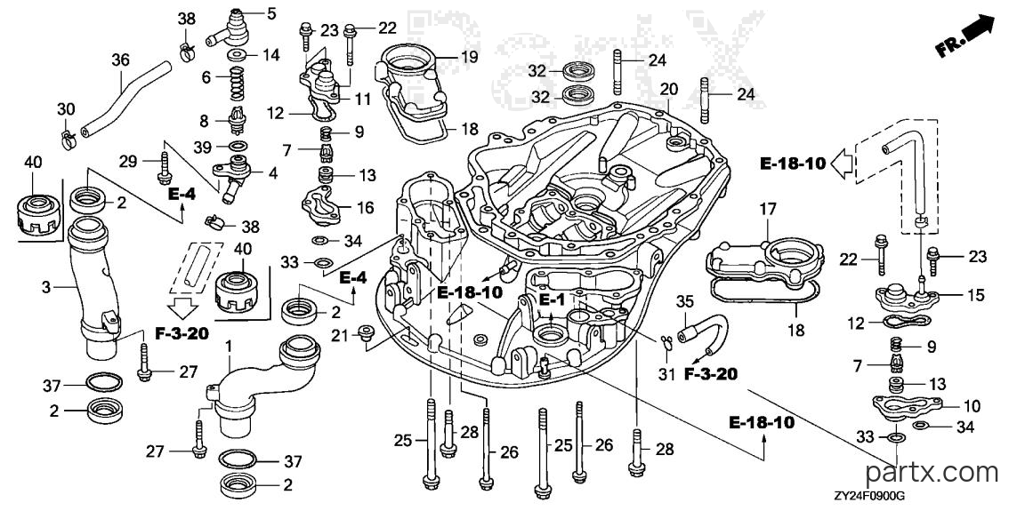 Honda BF225A5 XCA - MOUNT CASE
