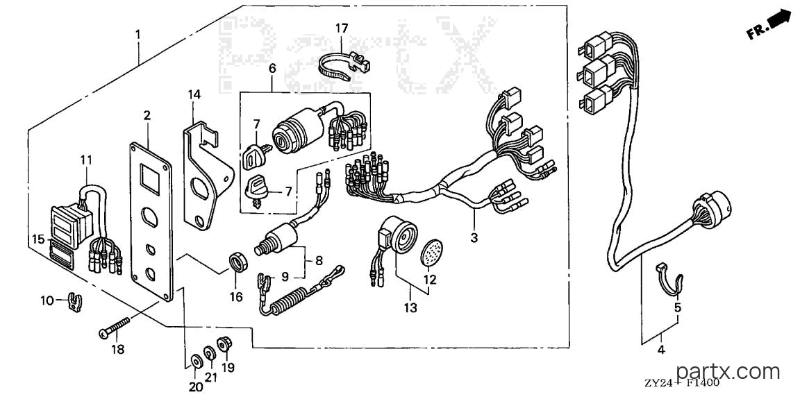 Honda BF225A3 LA - CONTROL PANEL
