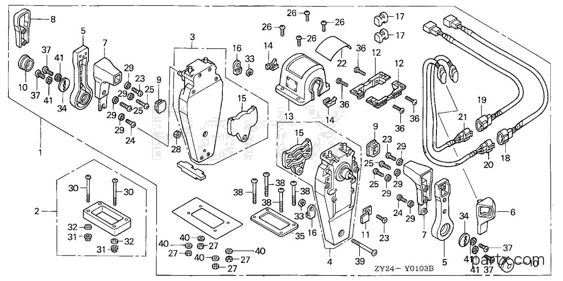 Honda BF225A4 XXCA - REMOTE CONTROL (TOP MOUNT DUAL TYPE) (L.)