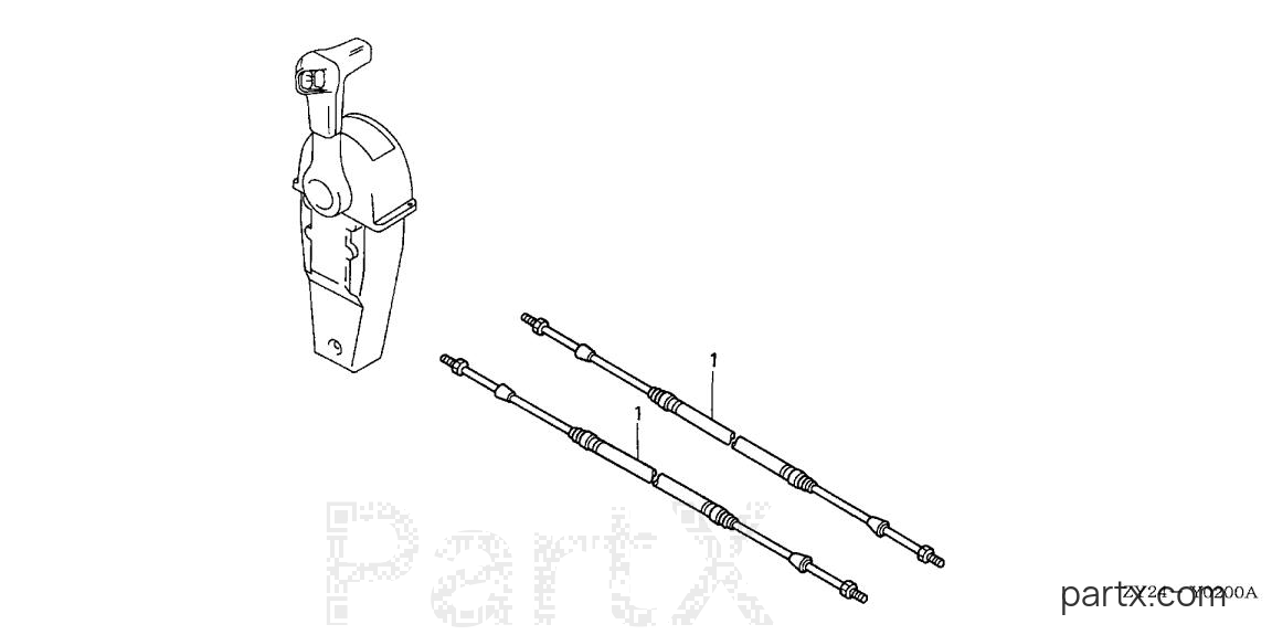 Honda BF225A5 XXCA - CABLE (SINGLE)