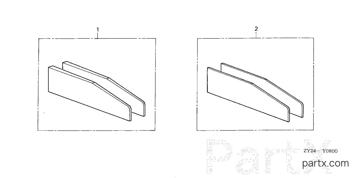 Honda BF225A3 XA - TRIM ADJUST PLATE SET