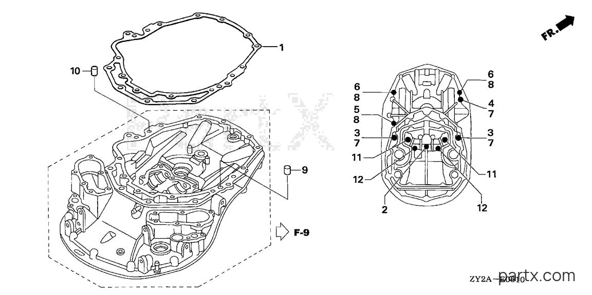 Honda BF225AK0 XCA - MOUNT CASE BOLT