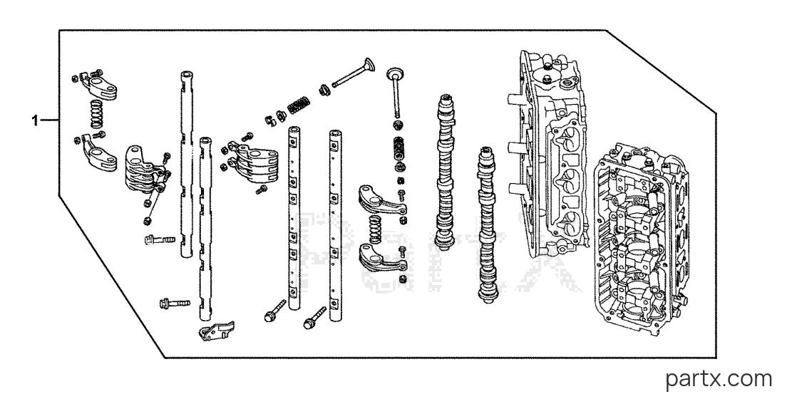 Honda BF225A6 LA - CYLINDER HEAD ASSEMBLY