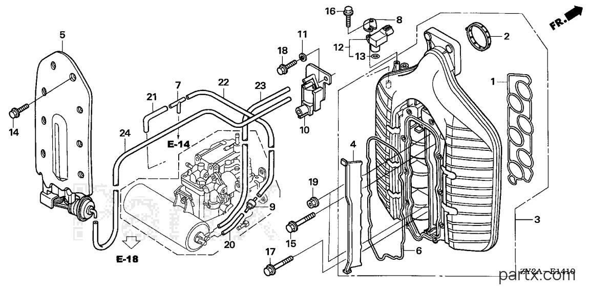 Honda BF200A6 XXA - INTAKE MANIFOLD