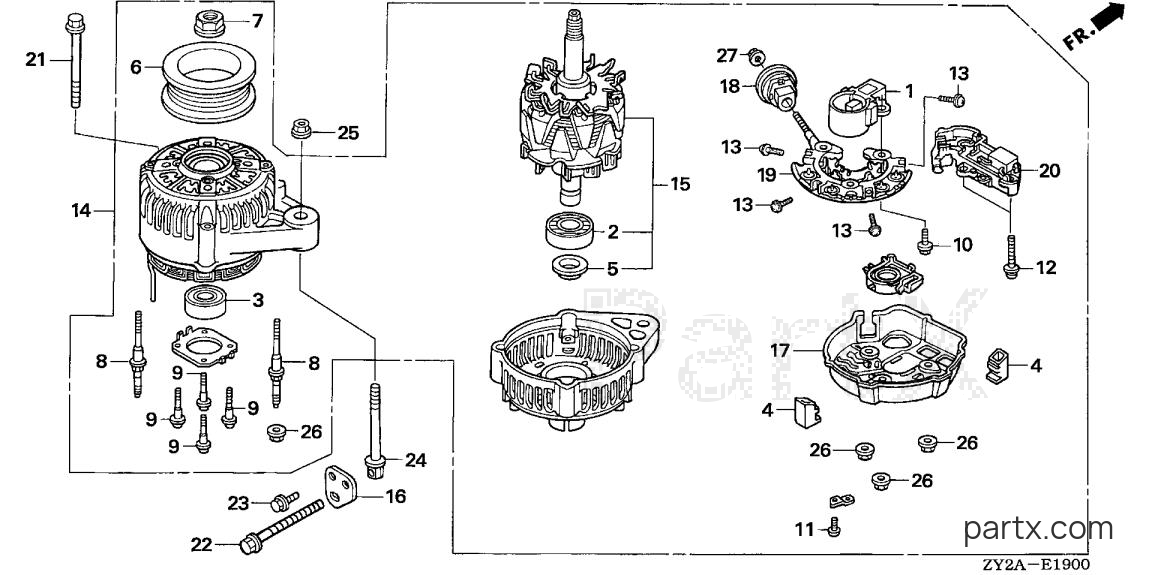 Honda BF200A6 XXCA - ALTERNATOR