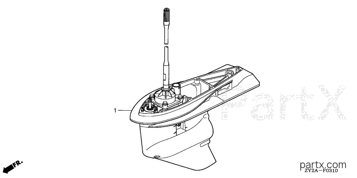 Honda BF200A6 LA - GEAR CASE ASSY.