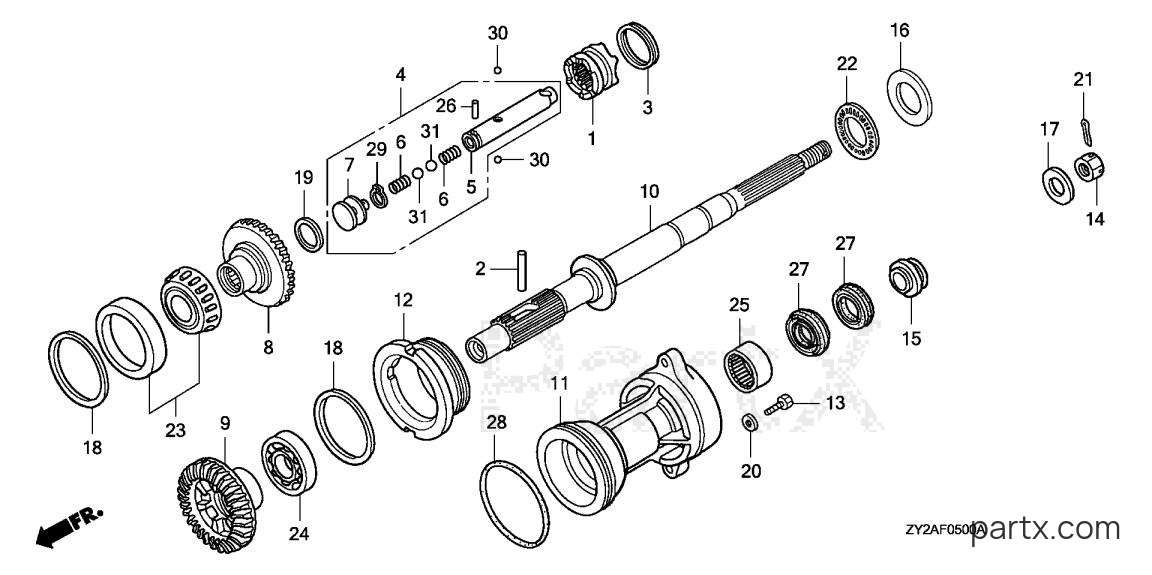 Honda BF225A6 LA - PROPELLER SHAFT (1)