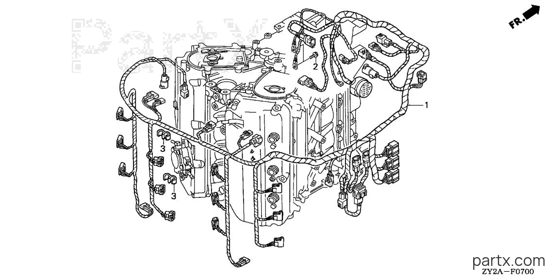 Honda BF225AK0 XXA - WIRE HARNESS