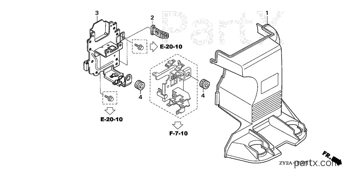 Honda BF225AK0 XXA - COVER - BRACKET