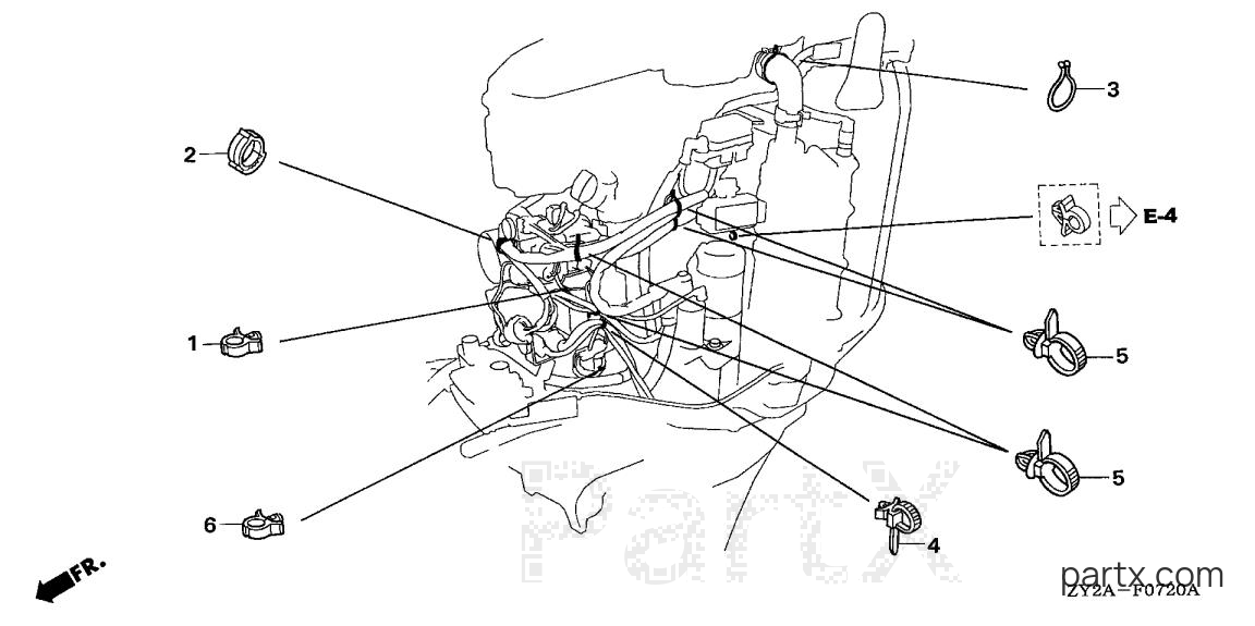 Honda BF225AK0 XXCA - CLAMP