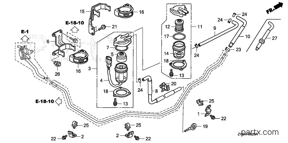 Honda BF225AK0 XA - WATER SEPARATOR - FUEL STRAINER