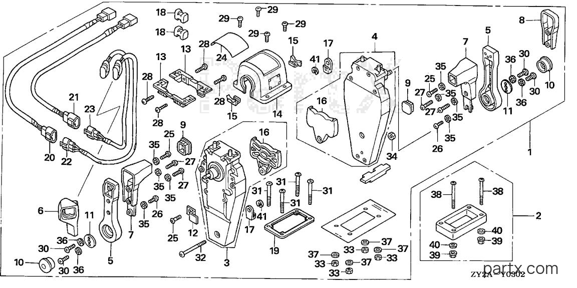 Honda BF225A6 LA - REMOTE CONTROL (TOP MOUNT DUAL TYPE) (R.)