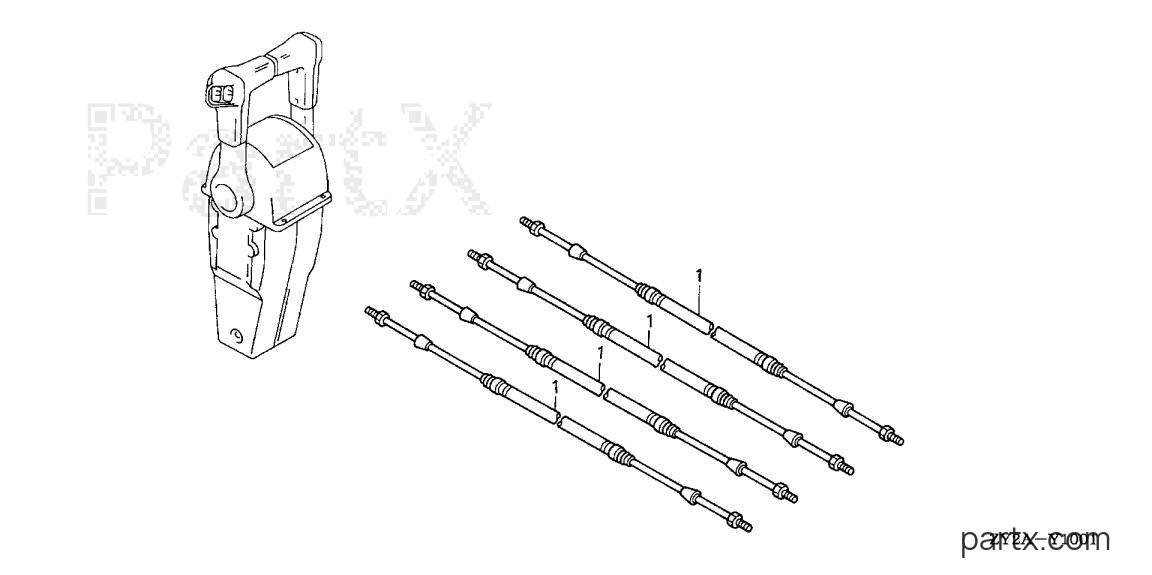 Honda BF225AK0 LA - CABLE (DUAL)