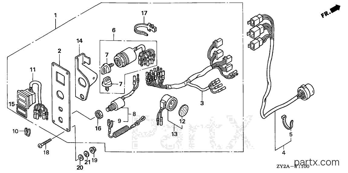 Honda BF200AK0 XA - CONTROL PANEL