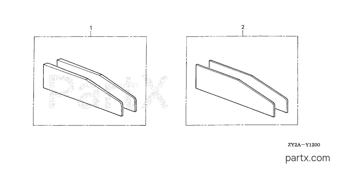 Honda BF200A6 XA - TRIM ADJUST PLATE SET