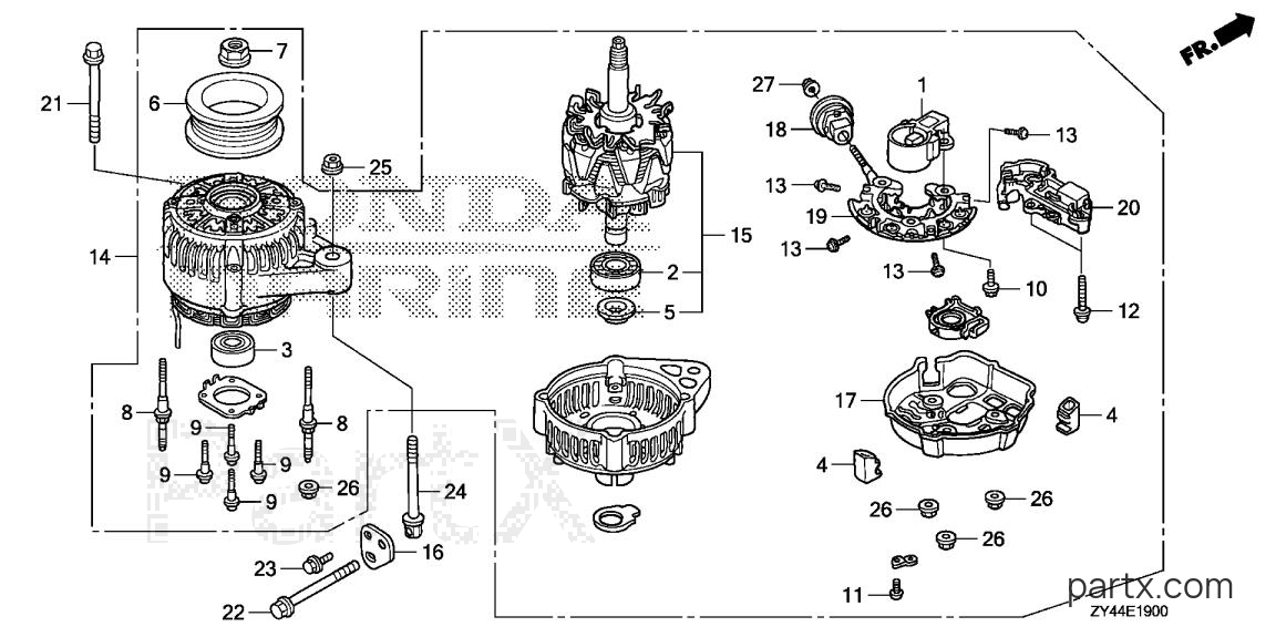 Honda BF175AK1 XA - ALTERNATOR