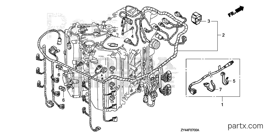 Honda BF175AK1 XA - WIRE HARNESS