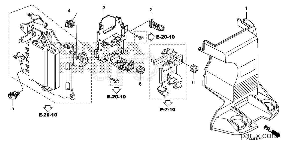 Honda BF225AK1 XA - COVER - BRACKET