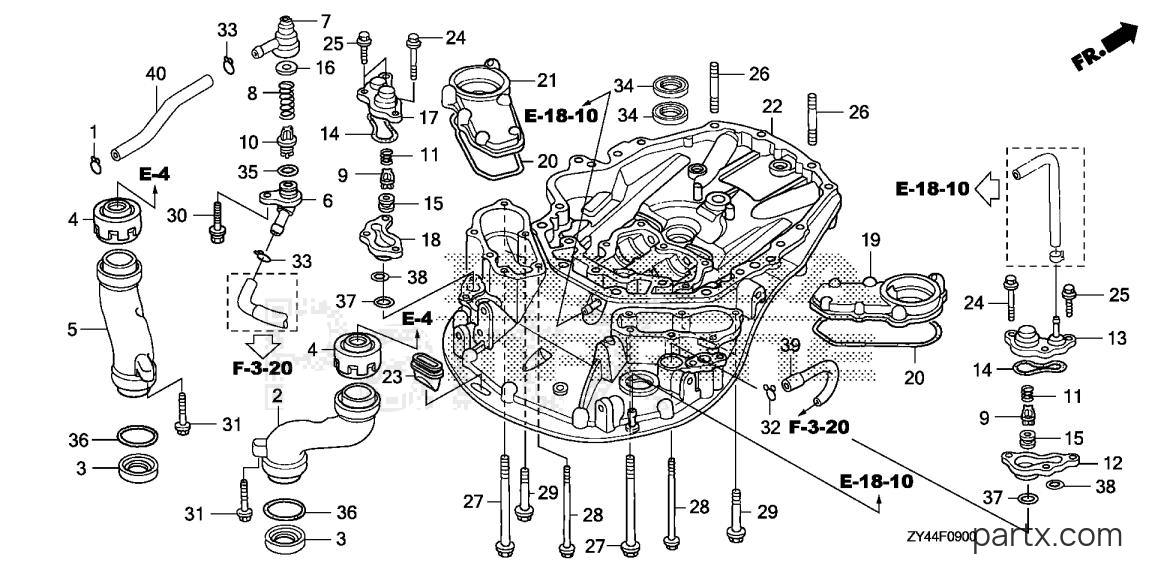 Honda BF200AK1 LA - MOUNT CASE