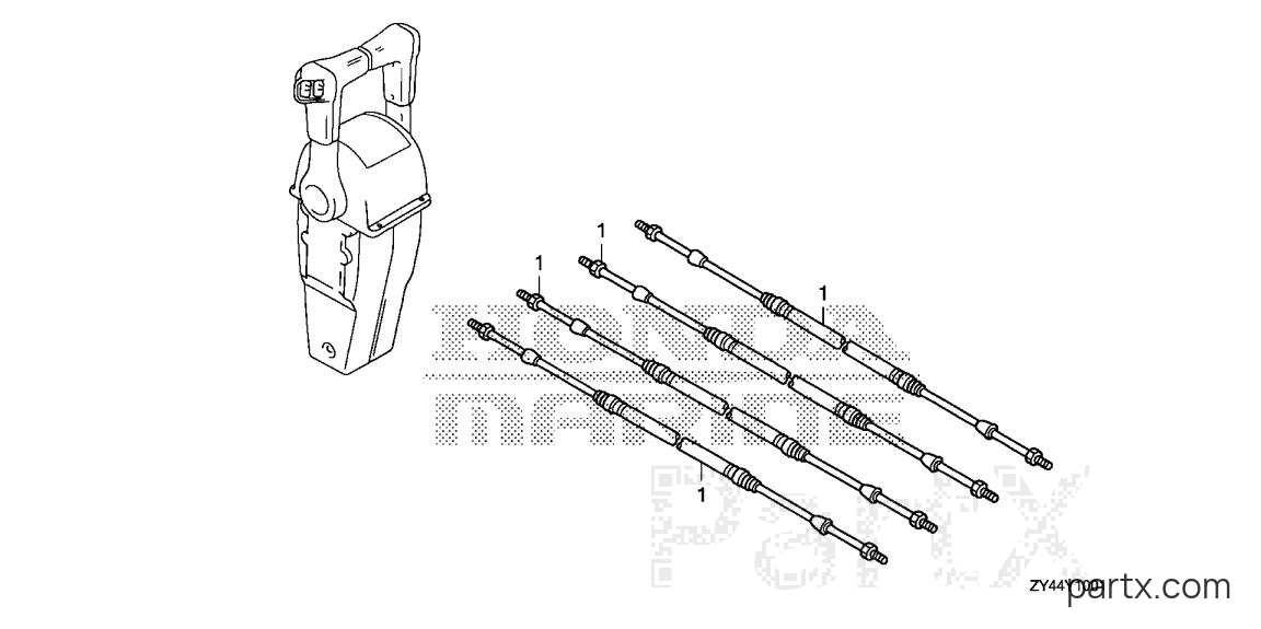 Honda BF200AK1 XA - CABLE (DUAL)